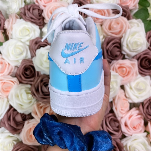 Nike Air Force 1s Custom Baby Blue - Picture 6 of 10